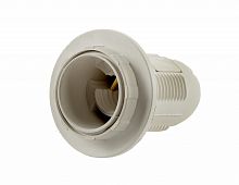 Патрон электрический LLT E14-ППК с прижимным кольцом пластик белый картинка 